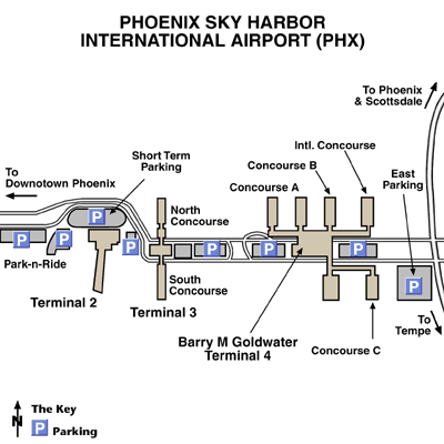 Phoenix International Airport Map